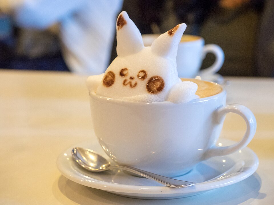 A latte shaped like Pikachu